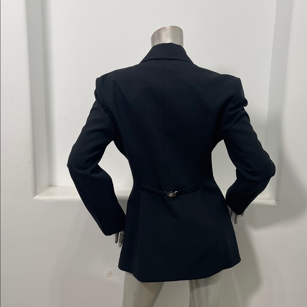 Marina Sitbon For Kamasho Paris Black Double-Breasted Jacket Medusa Buttons 42 - Picture 11 of 12